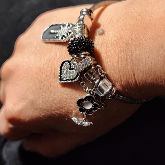 STAINLESS STEEL TWIST CHARM BRACELET - Picture 6 of 8